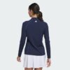 Camisa polo Adidas Ultimate365 para mujer sólida con cremalera de cuarto-