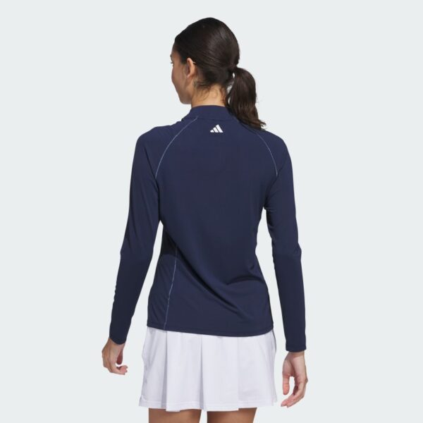Camisa polo Adidas Ultimate365 para mujer sólida con cremalera de cuarto-
