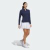 Camisa polo Adidas Ultimate365 para mujer sólida con cremalera de cuarto-