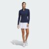 Camisa polo Adidas Ultimate365 para mujer sólida con cremalera de cuarto-