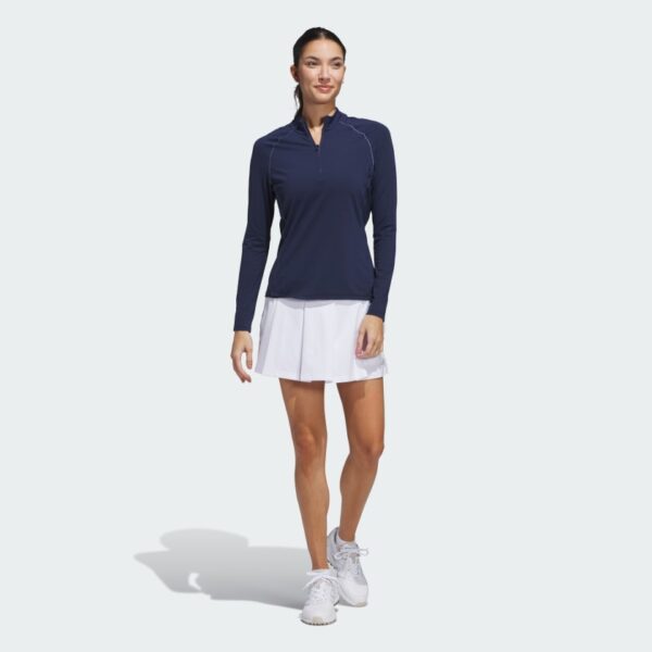 Camisa polo Adidas Ultimate365 para mujer sólida con cremalera de cuarto-