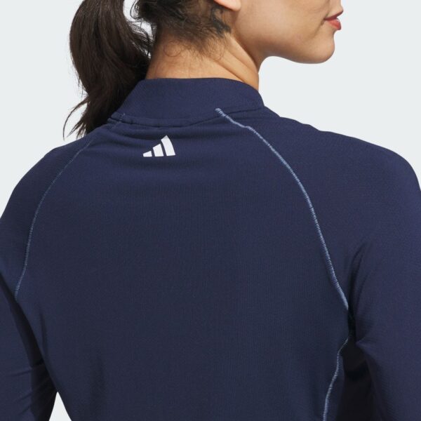 Camisa polo Adidas Ultimate365 para mujer sólida con cremalera de cuarto-