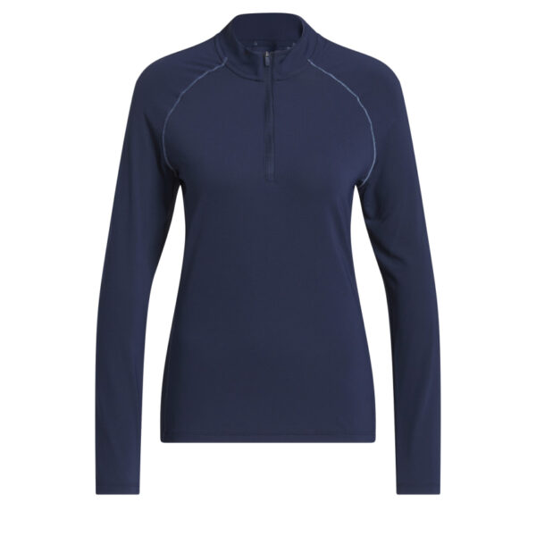Camisa polo Adidas Ultimate365 para mujer sólida con cremalera de cuarto-