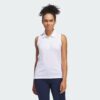 Camisa polo sin mangas lisa Adidas Ultimate365 para mujer-