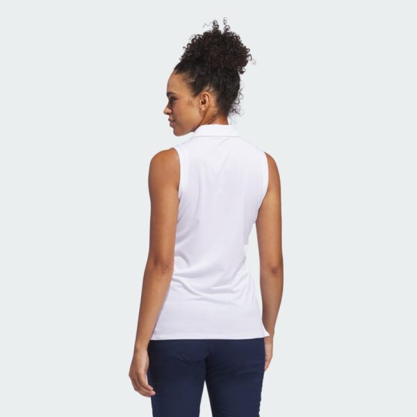Camisa polo sin mangas lisa Adidas Ultimate365 para mujer-