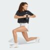 Pantalones Cortos Adidas  Pacer Training 3 Rayas Tejidos Tiro Alto-