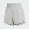 Pantalones Cortos Adidas  Pacer Training 3 Rayas Tejidos Tiro Alto-