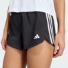 Pantalones Cortos Adidas  Pacer Training 3 Rayas Tejidos Tiro Alto-