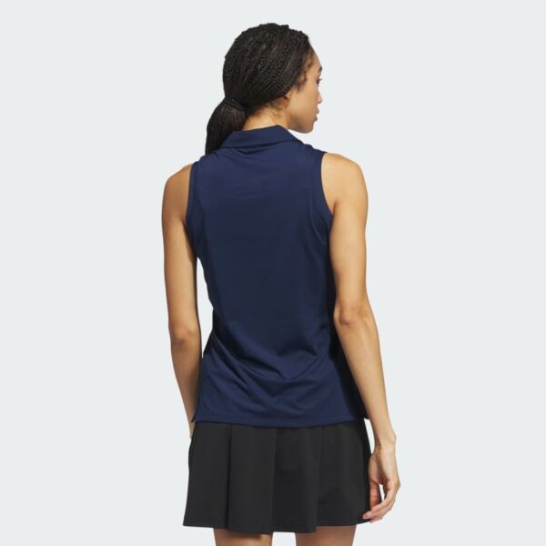 Camisa polo sin mangas lisa Adidas Ultimate365 para mujer-