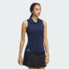Camisa polo sin mangas lisa Adidas Ultimate365 para mujer-