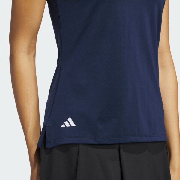 Camisa polo sin mangas lisa Adidas Ultimate365 para mujer-