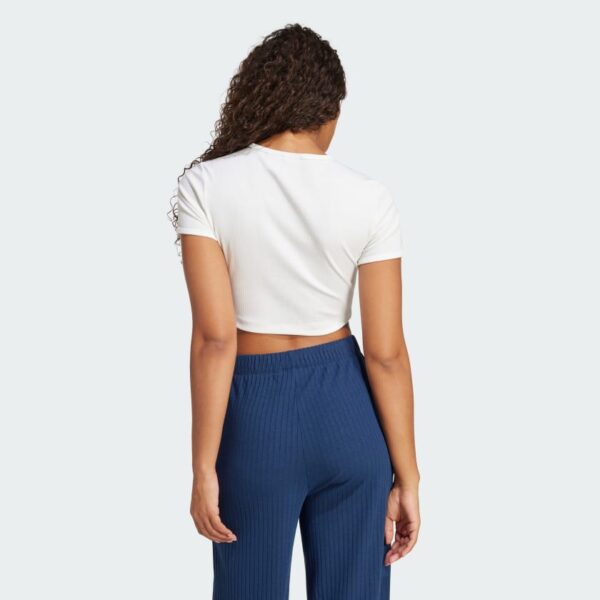 Camiseta acanalada Adidas Essentials para mujer-