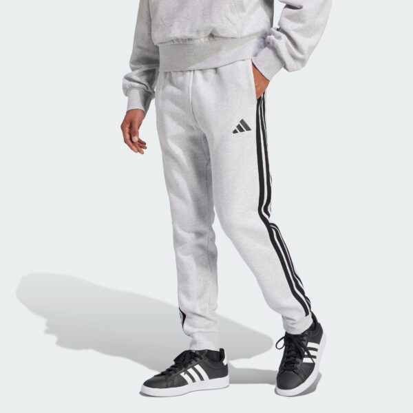 Pantalones de vellón de 3 bandas Adidas Essentials para hombre-