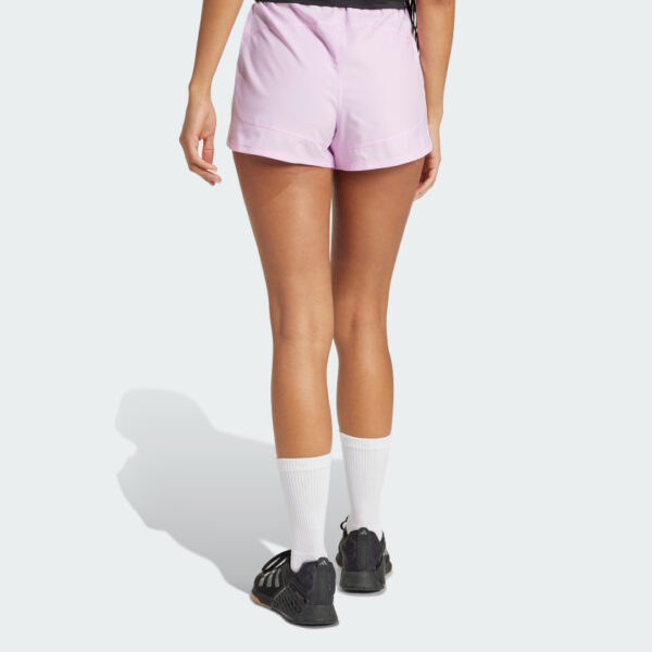 Pantalones Cortos Adidas  Pacer Training 3 Rayas Tejidos Tiro Alto-