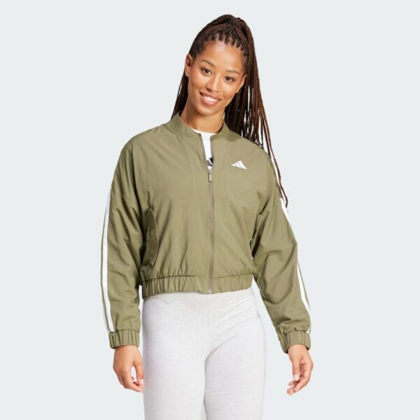 Chaqueta Bomber Tejida Estilo de Vida 3 Rayas Adidas Essentials -