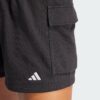 Pantalones cortos cargo de felpa francesa con logotipo pequeño Adidas Essentials para mujer-