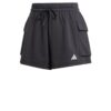 Pantalones cortos cargo de felpa francesa con logotipo pequeño Adidas Essentials para mujer-