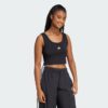 Camiseta sin mangas Adidas Essentials para mujer con logotipo pequeño de algodón estilo de vida-
