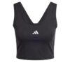 Camiseta sin mangas Adidas Essentials para mujer con logotipo pequeño de algodón estilo de vida-