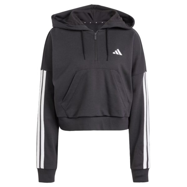 Sudadera con capucha  Essentials 3 bandas de felpa francesa con cremallera en cuarto de baño-