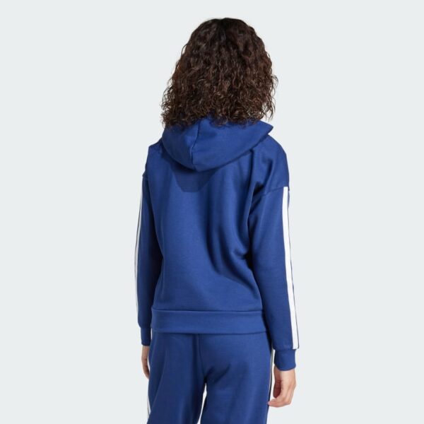Sudadera con capucha polar cremallera completa  Essentials 3 bandas para mujer-
