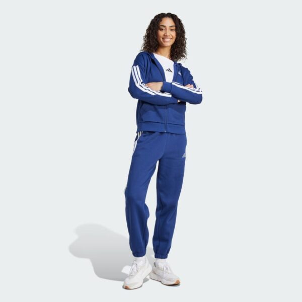 Sudadera con capucha polar cremallera completa  Essentials 3 bandas para mujer-
