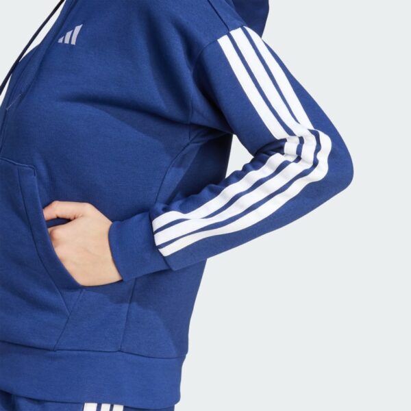 Sudadera con capucha polar cremallera completa  Essentials 3 bandas para mujer-