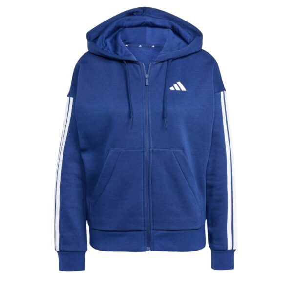 Sudadera con capucha polar cremallera completa  Essentials 3 bandas para mujer-
