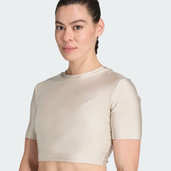 Camiseta Adidas Workout Essentials Shine para mujer-