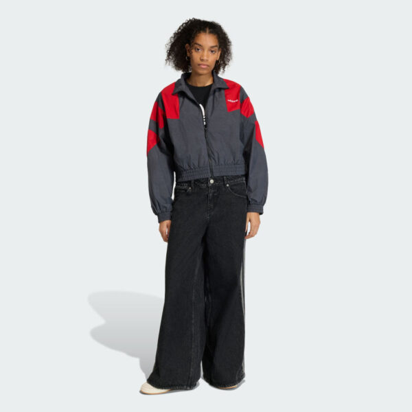 BLOCKED LAVADO CREMALLERA TRACK TOP-