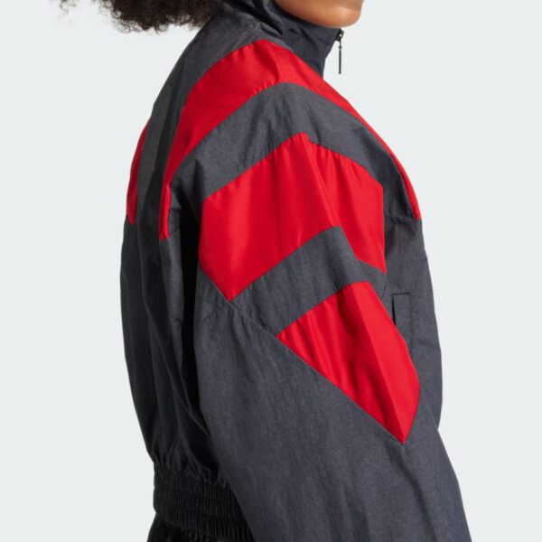 BLOCKED LAVADO CREMALLERA TRACK TOP-