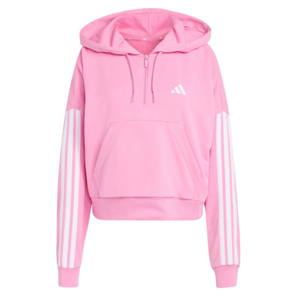 Sudadera con capucha  Essentials 3 bandas de felpa francesa con cremallera en cuarto de baño-