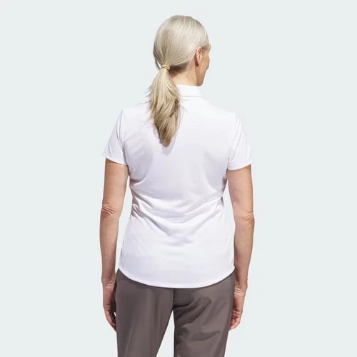 Camisa polo de manga corta Adidas para mujer rendimiento sólido-