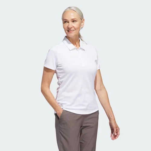 Camisa polo de manga corta Adidas para mujer rendimiento sólido-