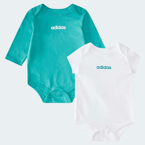Conjunto de body y pantalón Adidas para niños con logotipo lineal de 3 piezas-