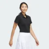 Camisa polo lisa de manga corta Adidas Ultimate365 para mujer-