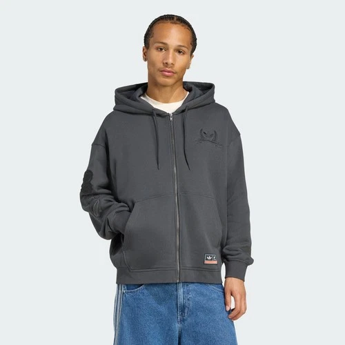 Sudadera con capucha y cremallera completa Adidas Originals & All Blacks para hombre-
