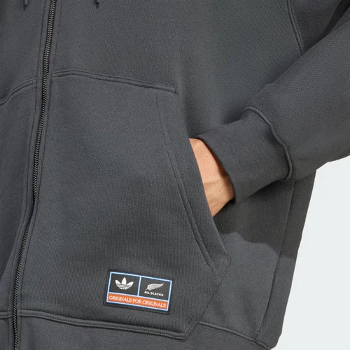 Sudadera con capucha y cremallera completa Adidas Originals & All Blacks para hombre-