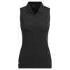 Camisa polo sin mangas lisa Adidas Ultimate365 para mujer-