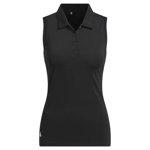 Camisa polo sin mangas lisa Adidas Ultimate365 para mujer-