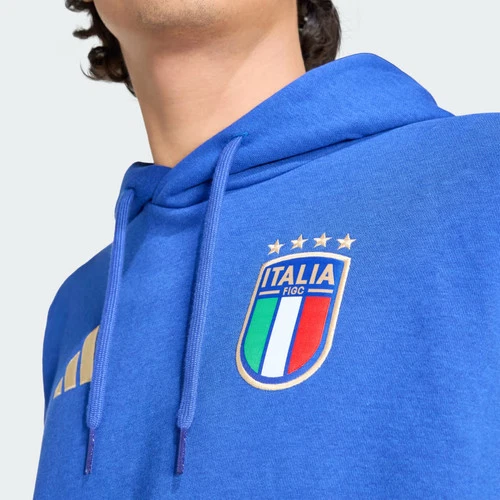 Sudadera con capucha polar Adidas Italia DNA para hombre-
