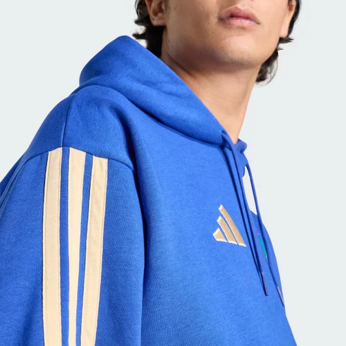 Sudadera con capucha polar Adidas Italia DNA para hombre-