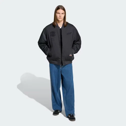 Chaqueta de bombardero reversible del equipo Adidas Originals & All Blacks para hombre-