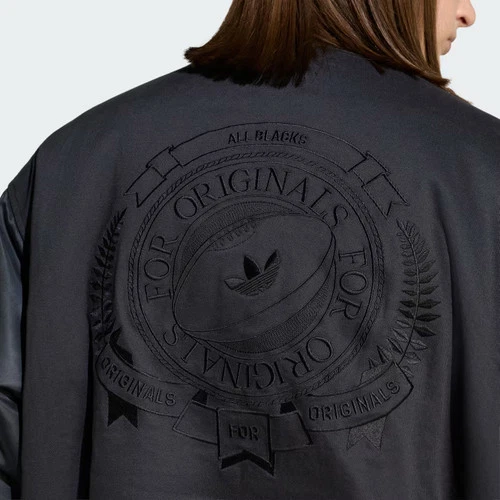 Chaqueta de bombardero reversible del equipo Adidas Originals & All Blacks para hombre-