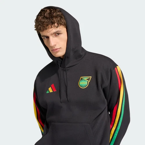 Sudadera con capucha polar Adidas Jamaica x Bob Marley DNA para hombre-