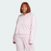 Sudadera con capucha  Essentials 3 bandas de felpa francesa cremallera cuarto (talla grande)-
