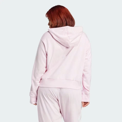 Sudadera con capucha  Essentials 3 bandas de felpa francesa cremallera cuarto (talla grande)-