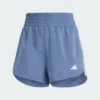 Pantalones Cortos Adidas  Pacer Training 3 Rayas Tejidos Tiro Alto-