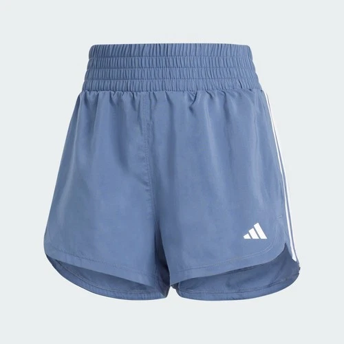 Pantalones Cortos Adidas  Pacer Training 3 Rayas Tejidos Tiro Alto-