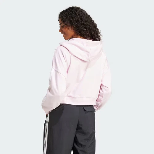 Sudadera con capucha  Essentials 3 bandas de felpa francesa con cremallera en cuarto de baño-